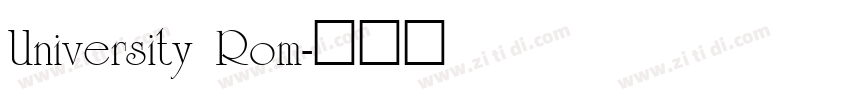 University Rom字体转换